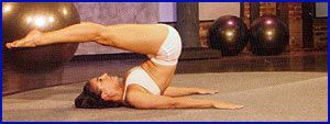 Lizbeth Garcia, work out with On the Ball Pilates. Pilates for Surfers
